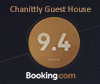 Chantilly Guest House Rating on Booking.com - 9.4/10